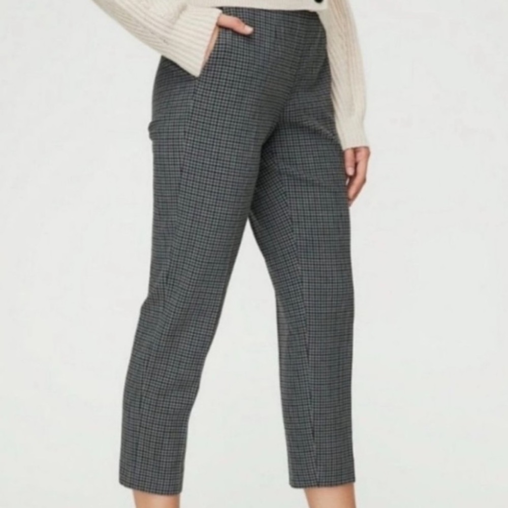 Aritzia Babaton Conan Grey Check Plaid Pant